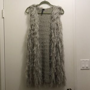 Shaggy grey vest